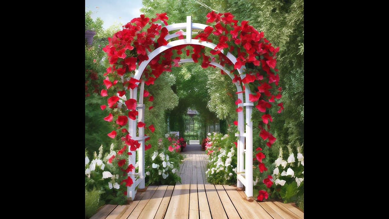 ОБЗОР УЧАСТКА. БЛАГОУСТРОЙСТВО САДА. Новые дорожки в саду. Цветение РОЗ и КЛЕМАТИСОВ. смотреть онлайн