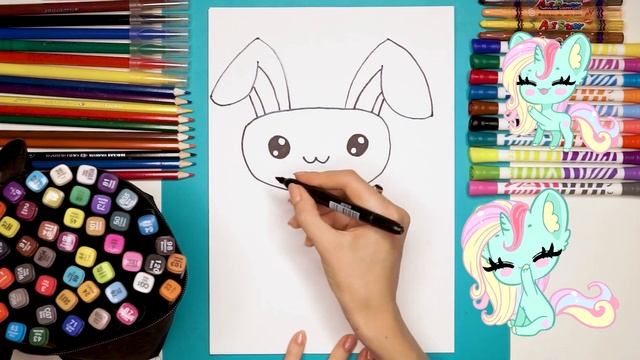 Как нарисовать Зайчика ✨ Простые рисунки ✨ Уроки рисования для детей ✨