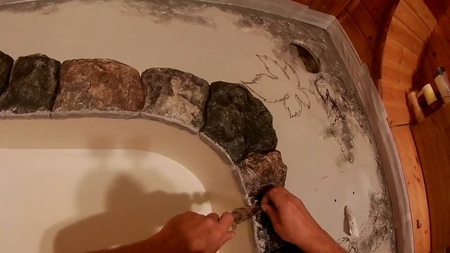 Рельефная штукатурка из гипса  ротбанда