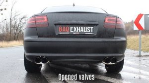 Audi S8 (D3) 5.2 V10 | Loud exhaust system! | Cat-back with valves by Baq Exhaust | Aktywny wydech