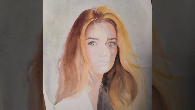 Акварель. Портрет. смотреть онлайн