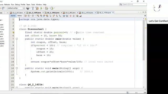 Java local variables must be initialised before use. (enthuware.ocajp.i.v8.2.1421) смотреть онлайн