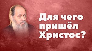 Для чего пришел Христос? (о. Владимир Головин)