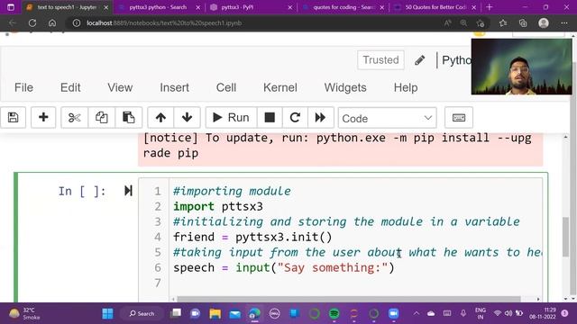 Python-Video-Series-Video8- Mini Project2-text to speech смотреть онлайн