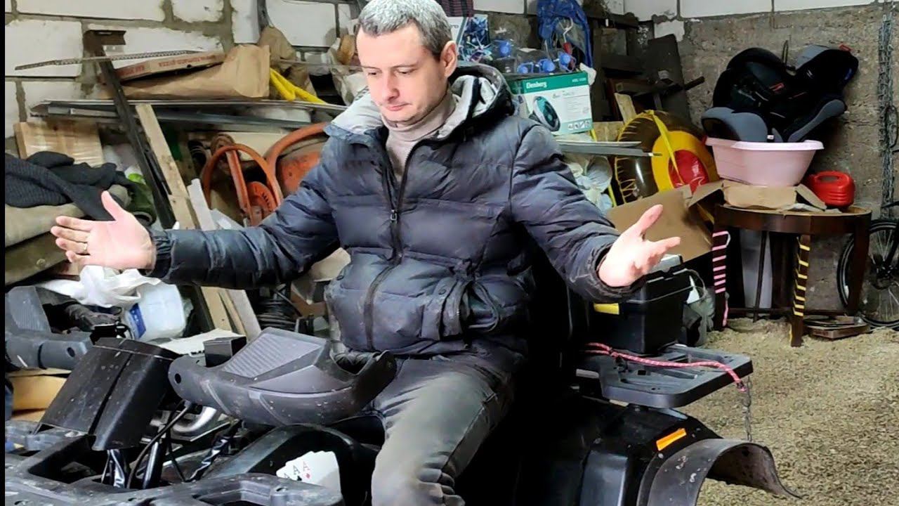 # 19. И снова доделки квадра в гараже... Операция "Глушитель" + замена датчика скорости. смотреть онлайн