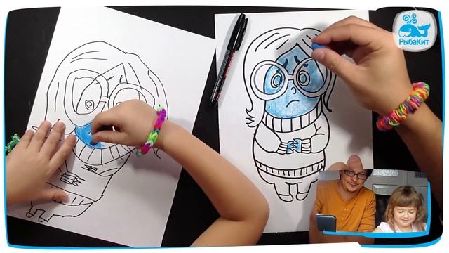 Как рисовать ПЕЧАЛЬ (SADNESS) из мультика ГОЛОВОЛОМКА | Развивающее занятие для детей смотреть онлайн