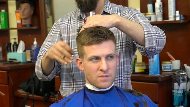 17 Minutes in Mc BarberShop: Men's Haircut Using Shark Fin Shears смотреть онлайн