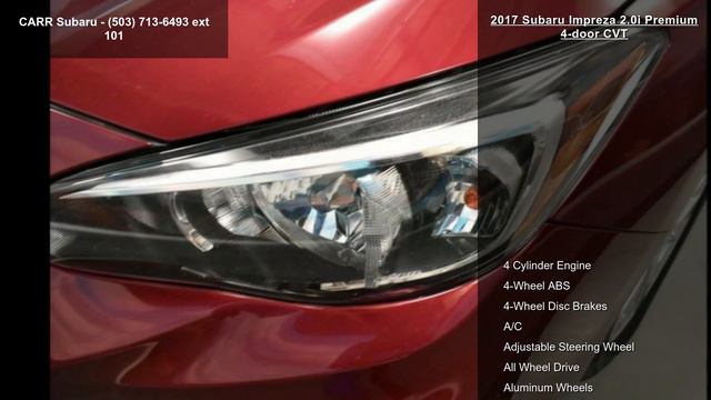 2017 Subaru Impreza 2.0i Premium 4-door CVT смотреть онлайн