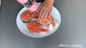 Как Приготовить Стейк Лосося В Духовке /Красная Рыба/Super Leckerer Lachssteak mit Gemüse im Ofen