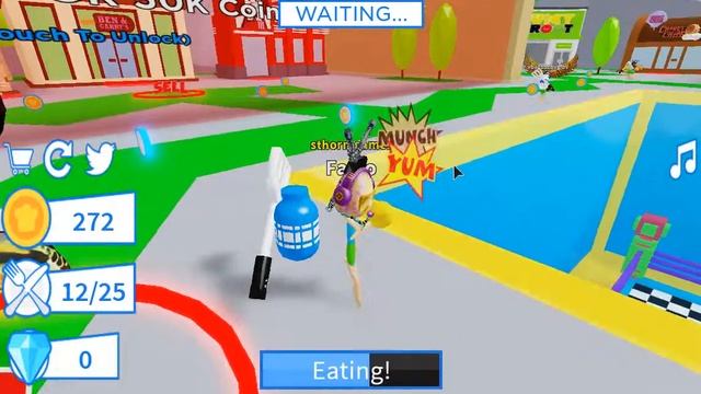 игра где надо ТОЛСТЕТЬ (Roblox om nom simulator) смотреть онлайн