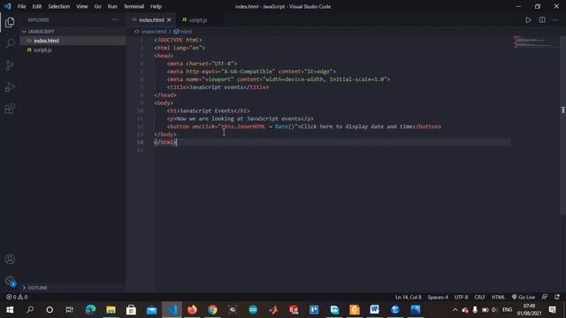 JavaScript Events