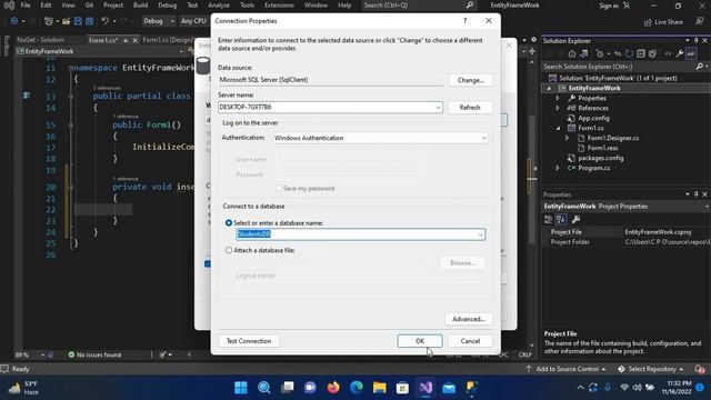 Entity FrameWork C# | How to insert Data in Database in C# Visual Studio 2022 смотреть онлайн