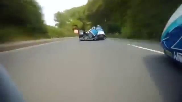 Racing on the motorcycle with sidecar , Isle of Man TT смотреть онлайн