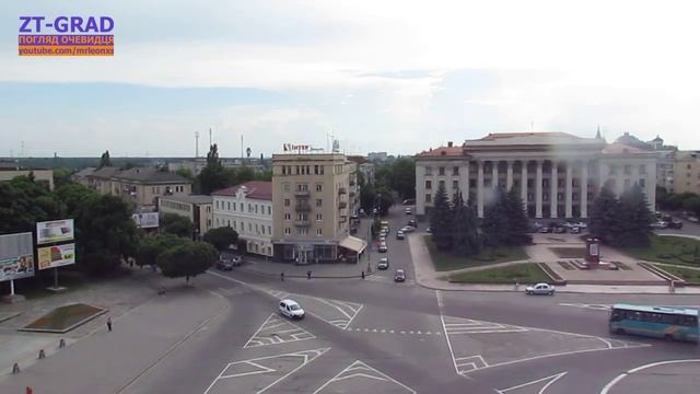 Житомир с высоты: площадь Соборная (Панорама на центр Житомира)