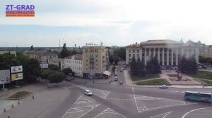 Житомир с высоты: площадь Соборная (Панорама на центр Житомира)