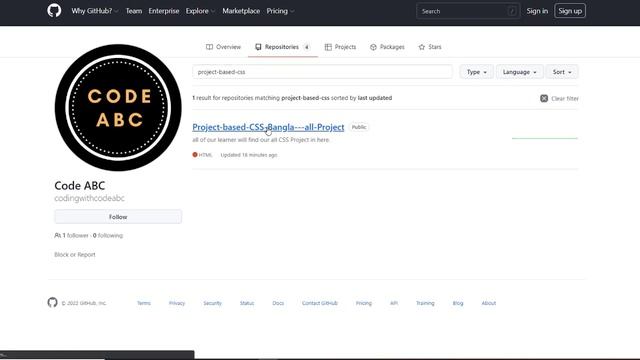 Project Based CSS Bangla Tutorial #21 [ Our Github Project Ripository ]