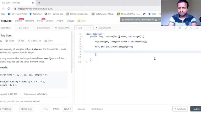 Two sum - Leetcode Solution in Java || Algorithms and Data Structures