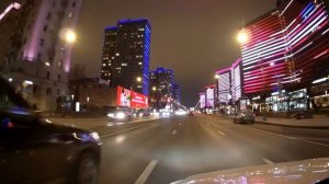 Москва ночная. Кутузовский проспект, Новый Арбат, Никитский, Тверской и Страстной бульвары