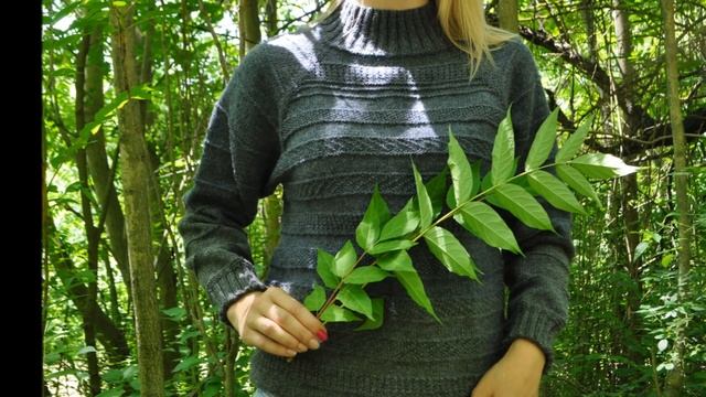 Обзор серого джемпера спицами! смотреть онлайн