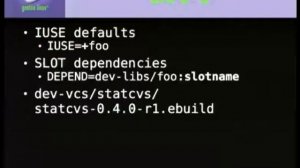 FOSDEM 2013 - Package Management And Creation In Gentoo Linux