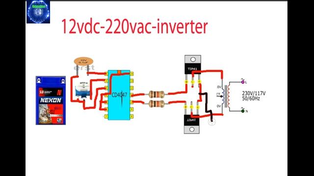 12v dc 220v ac inverter CIRCUIT смотреть онлайн