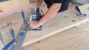 Запил косоура, изготовление лестницы из фанеры.