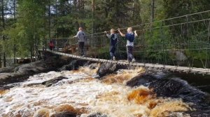 В Карелию на автодоме, Петрозаводск, оз Сямозеро, Рускеала, Лесная поляна, база отдыха Радуга, СПб