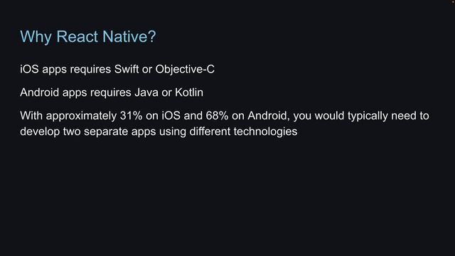 React Native Tutorial - 1 - Introduction
