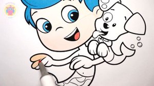 Гуппи и пузырики Раскраска для детей \ Джил и щенок