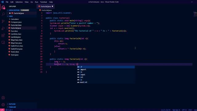 Factorial Iterative Function in Java