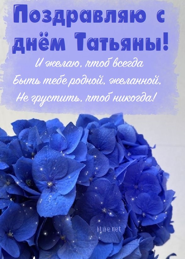 С Днём Татьяны Красивое поздравление с Татьяниным днем 25 января Татьянин День Музыкальна открытка