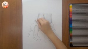 Как нарисовать туфли /  туфли на высоком каблуке / How to draw high-heeled legs