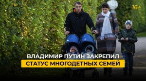 Владимир Путин закрепил статус многодетных семей