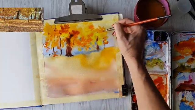 Урок акварели для начинающих.  Speedpaint