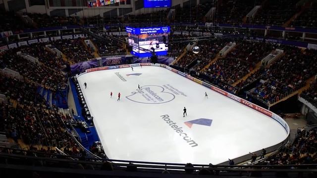 Спортивные пары. Вторая разминка перед произвольной программой. Гран-при России 2019