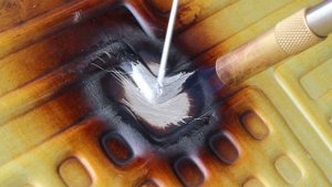 Пробная пайка алюминиевого испарителя