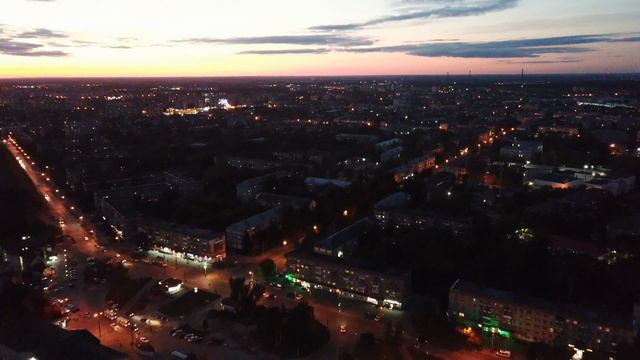 Полет над ночным Дзержинском Mavic Pro смотреть онлайн