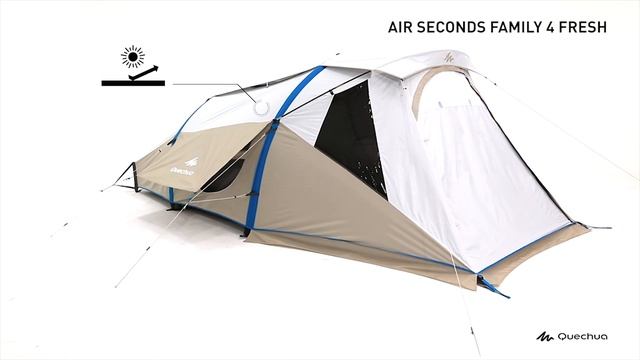 Сборка/разборка палатки AIR SECONDS FAMILY 4 FRESH( Монтаж/демонтаж палатки от QUECHUA) | Декатлон