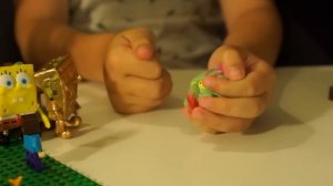 СОПЛИВЫЙ ГУБКА БОБ - Слаймы, Антистрессы, Сквиши и Лего НУБик Майнкрафт