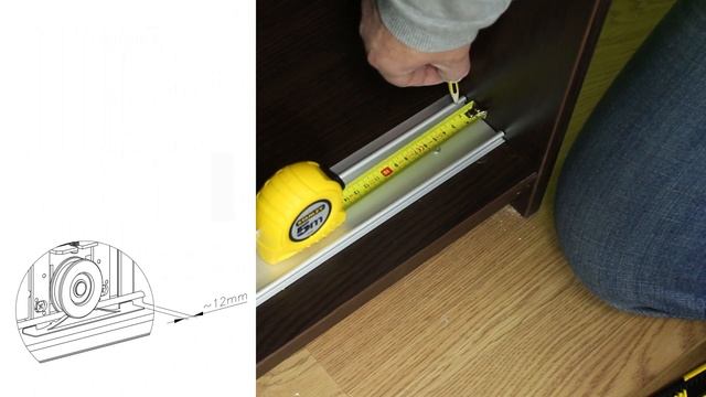 Система для раздвижных дверей шкафов и низких застроек интерьеров Ares3 Монтаж смотреть онлайн