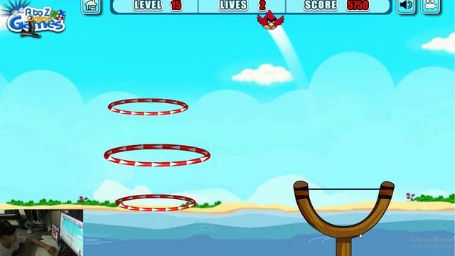 Angry Birds Slingshot Fun 2 - SHOOT ALL BIRDS THROUGH CIRCLE RING SKILL GAME WALKTHROUGH! смотреть онлайн