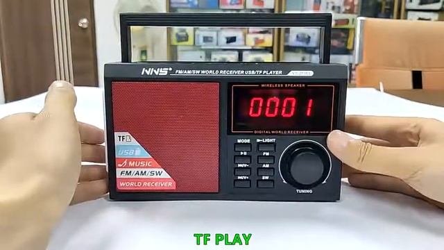 NNS NS-2036S Solar Bluetooth Radyo Güneş Enerjili MP3 19 Cm