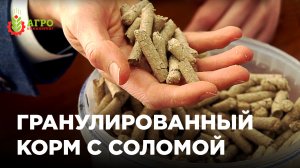Производство полнорационного корма для коров с сеном и соломой.