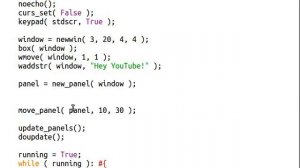Python [curses] 10 Panels