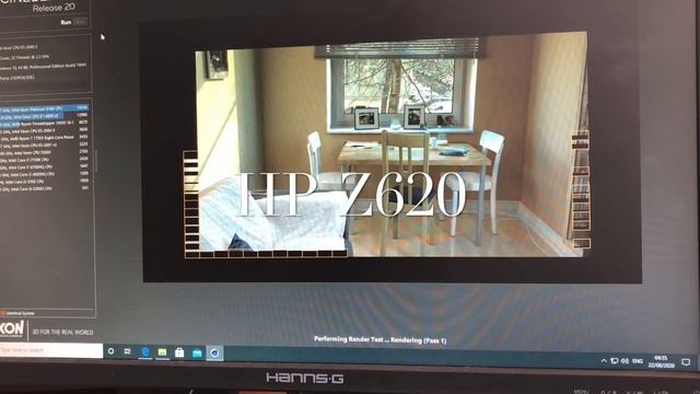 Dual Xeon E5 2660v1 Cinebench R20 HP Z620