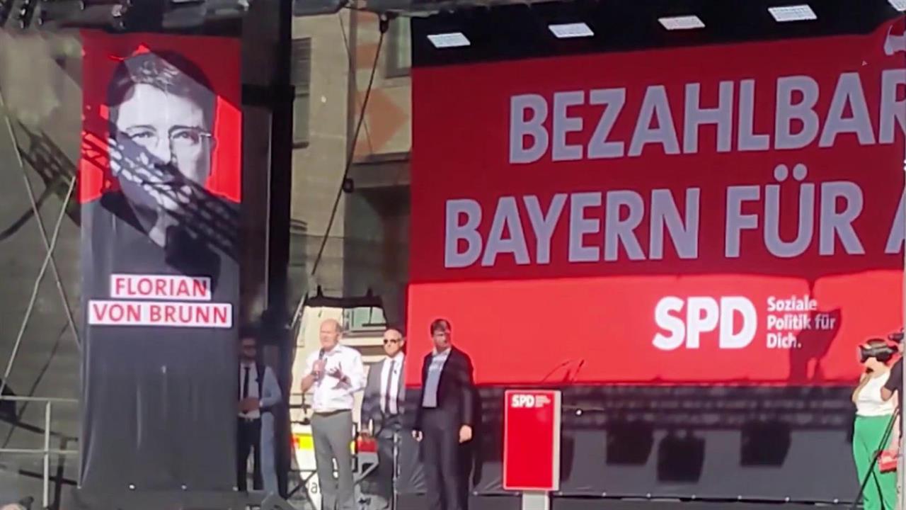 Канцлера Германии Олафа Шольца освистали на предвыборном митинге в Мюнхене