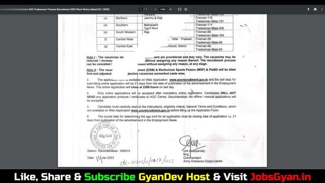 AOC Tradesman and Fireman Recruitment 2023 | AOC Tradesman Recruitment 2023 | AOC Recruitment 2023 смотреть онлайн