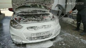 Hyundai Solaris мойка двигателя за 100р на само мой 1 часть