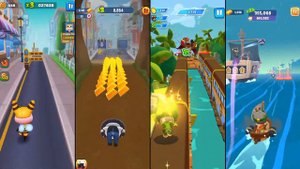 Talking Tom Time Rush vs Tom Gold Run vs Cat Runner vs Tom Hero Dash Android Gameplay
