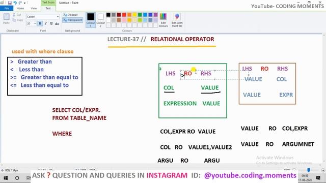 #37 ||  RELATIONAL OPERATOR IN SQL || SQL LECTURE FOR BEGINNERS
